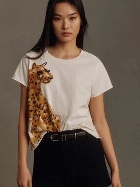 Lou Lou Avenue Graphic Cheetah Tee Shirt